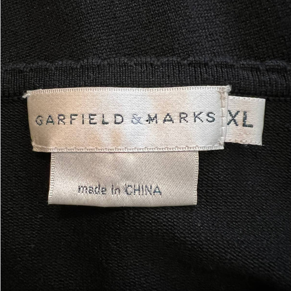 Garfield & Marks Black Silk Blend Sweater with Ruffled Cuffs Size X-Large - Picture 4 of 6